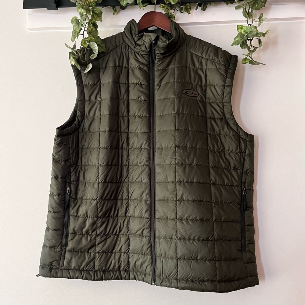 DRAKE Waterfowl Mens Quilted Puffer Vest Hunter Green XL